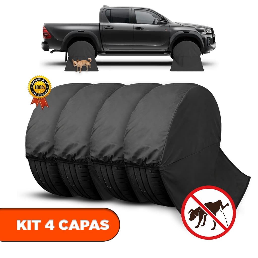 Kit 4 Capa Protetora Pet Contra Xixi Cachorro Impermeável Protege Pneu Fácil Limpeza