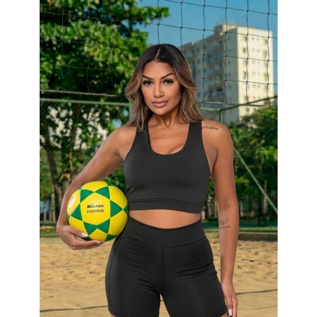 Top Feminino Futevôlei Esportivo Academia Treino Areia Alta Compressão Conforto Premium Verão