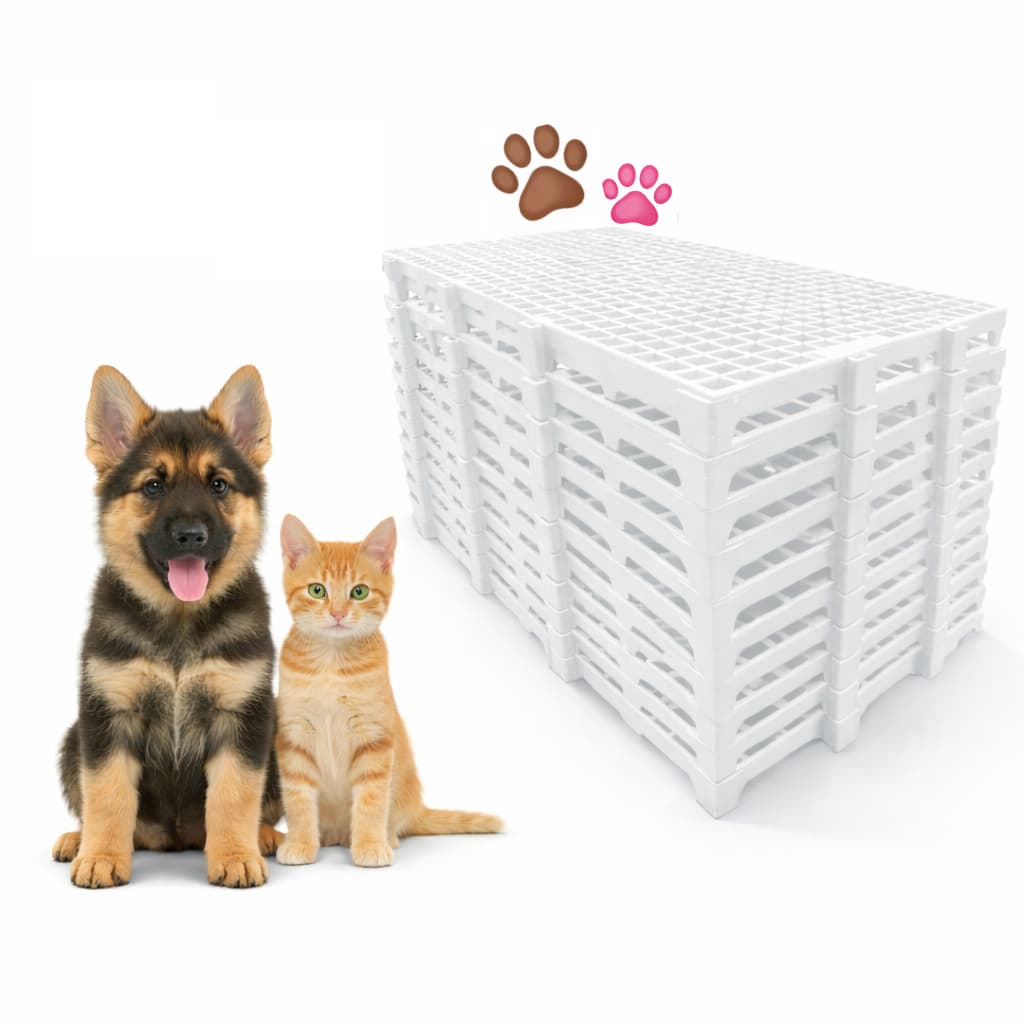 Banheiro Pet Shop KIT 10 PEÇAS Palete Piso Plástico Deck Higiênico  Cachorro  Gato  Animal Estimação