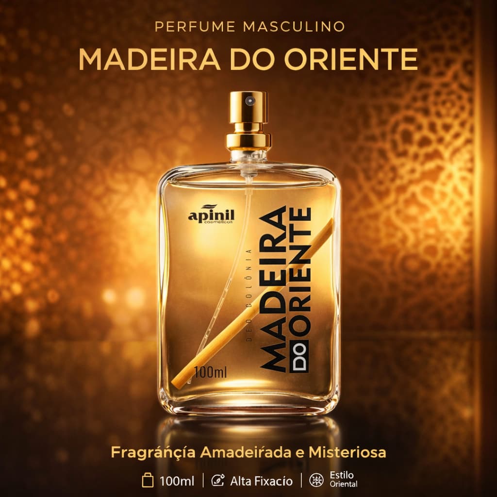 Perfume Apinil Madeira do Oriente Masculino 100ml Exótico e Sofisticado
