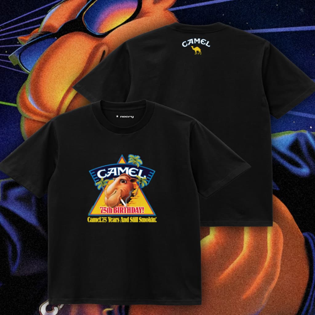 Camiseta Regular – Camel 75th Birthday Algodão Vintage Bootleg Series