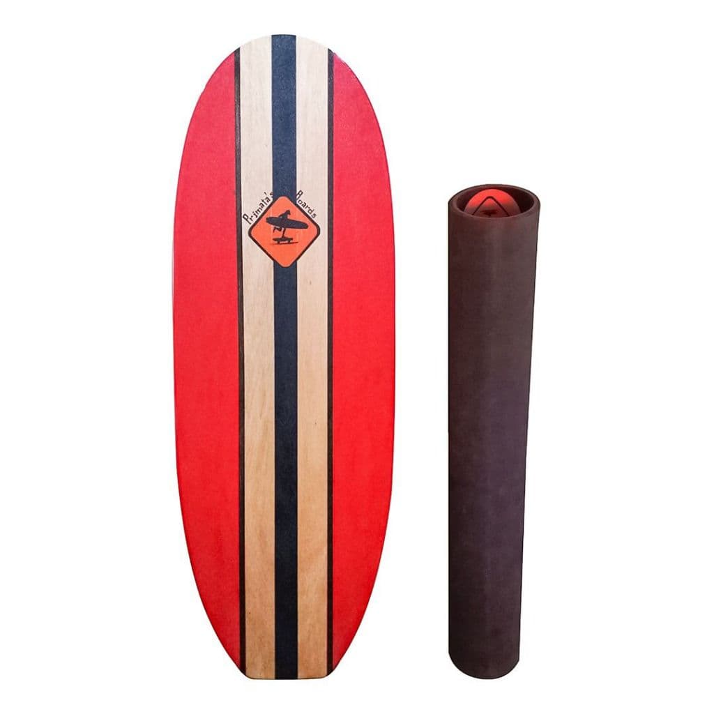 Prancha de Equilíbrio Balance Board Simulador de Longboard - Vermelha e Preta
