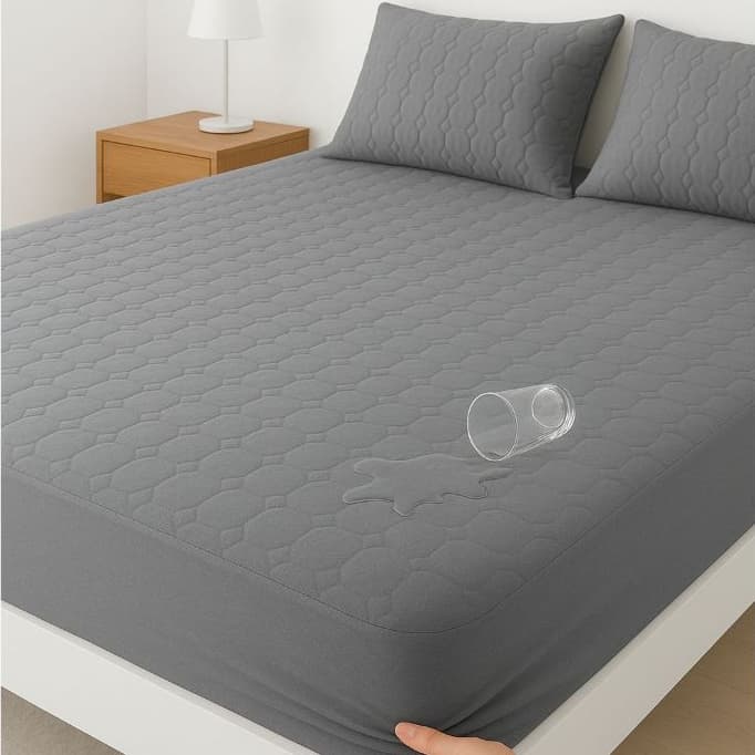 Capa De Colchão Impermeável Casal Matelado Cama Box - Protetor de Colchão Casal