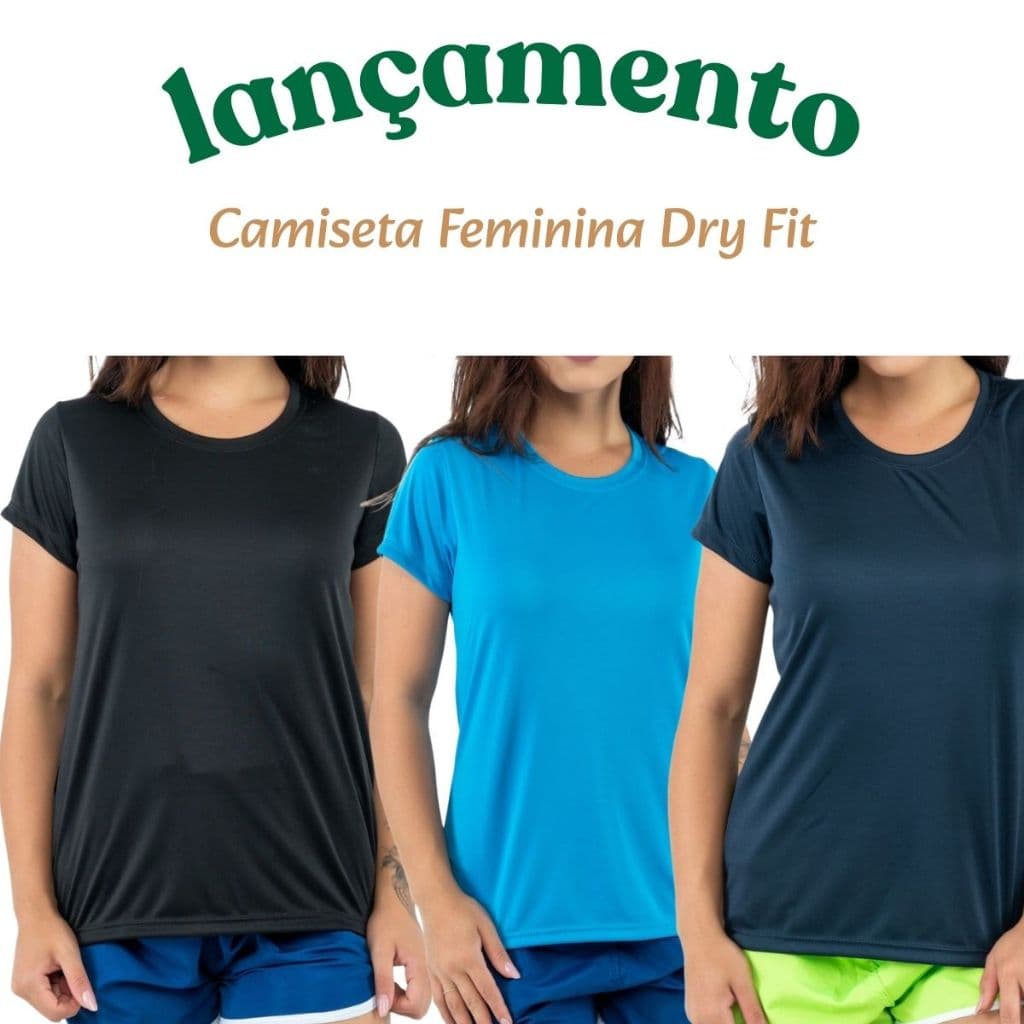 Camiseta Feminina Dry Fit Academia Treino Esporte