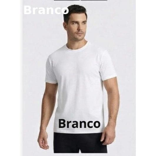 Camiseta MASCULINA basica lisa de algodao egipcio original com elastano