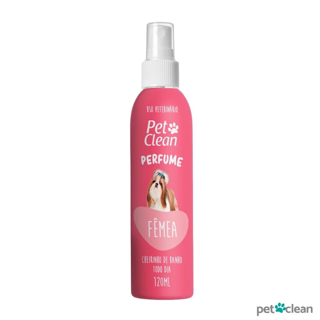 Perfume Aromas Colônia Spray Cães Gatos Machos Fêmeas 120ml - Pet Clean Escolha