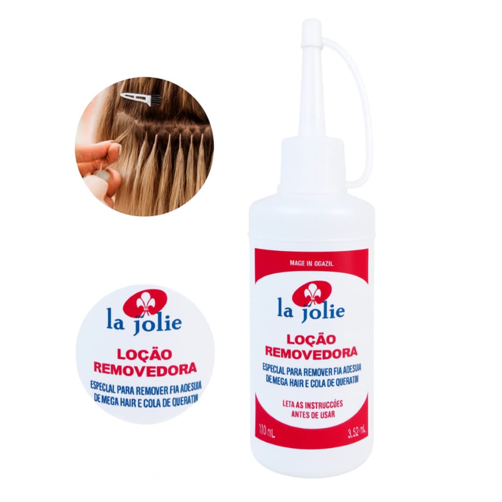 removedor la Jolie de cílios de cabelo mega hair fita adesiva e queratina lace implante peruca