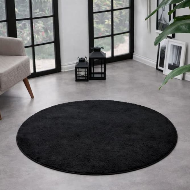 Tapete Redondo 70cm x 70cm Peludo Sala Quarto Varias Cores