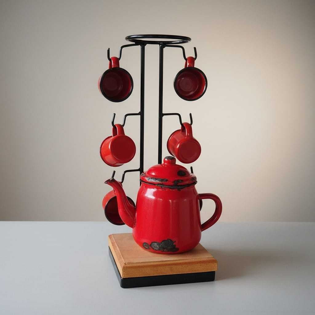 Mancebo Passador de Café com Suporte para Xícaras | Suporte para Café Artesanal