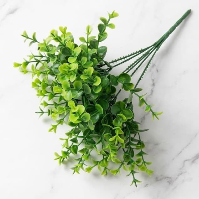 Eucalipto Artificial Verde Folhagem para Decoração Festa Casamento Buquê Planta Decorativa