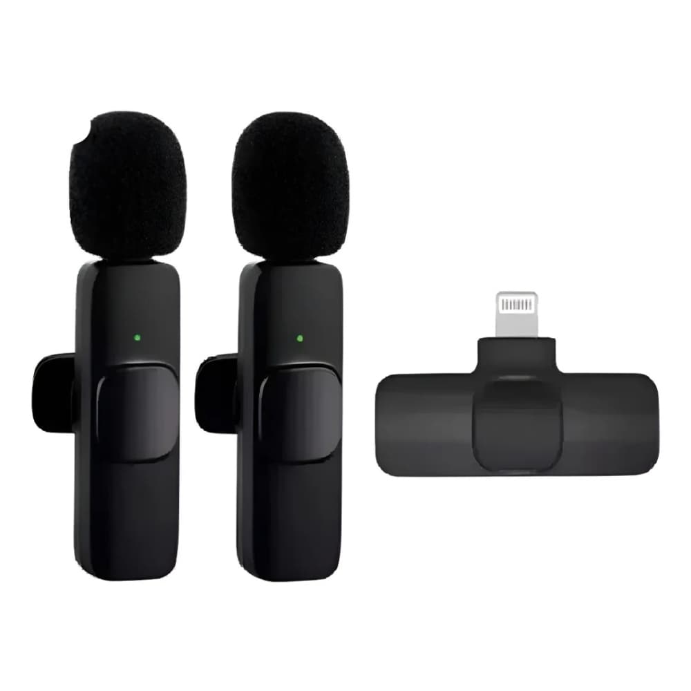 Microfone De Lapela Sem Fio Duplo Para Celular Tablet Tipo-C Plug And Play