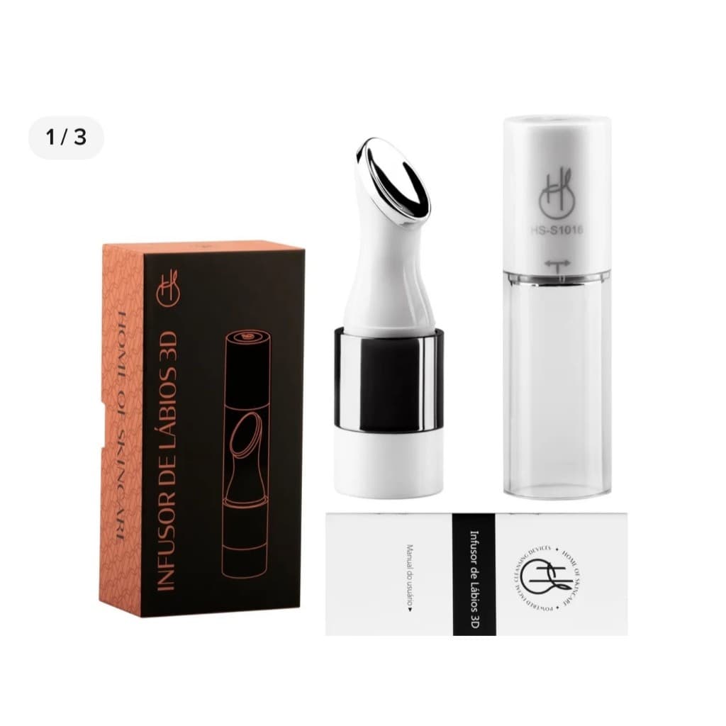 Massageador Labial Infusor De Vibração Led Uv 3d Portátil