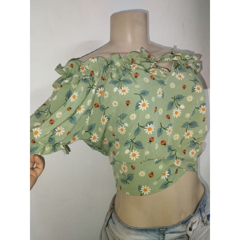 Blusa feminina ciganinha verde, Veste 36/38.