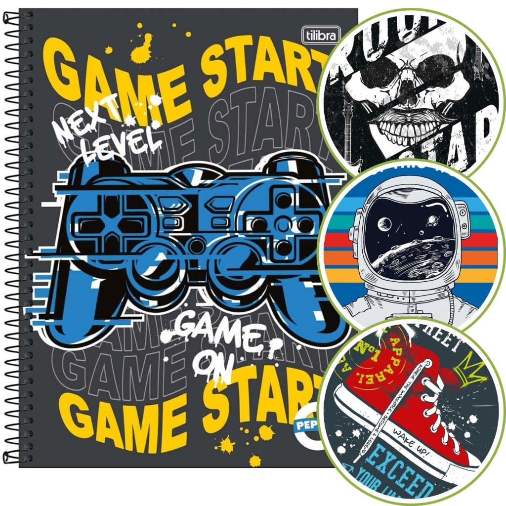 Caderno Capa Dura Universitário  Pepper 1 Matéria  200mm x 275mm 80 Folhas Tilibra