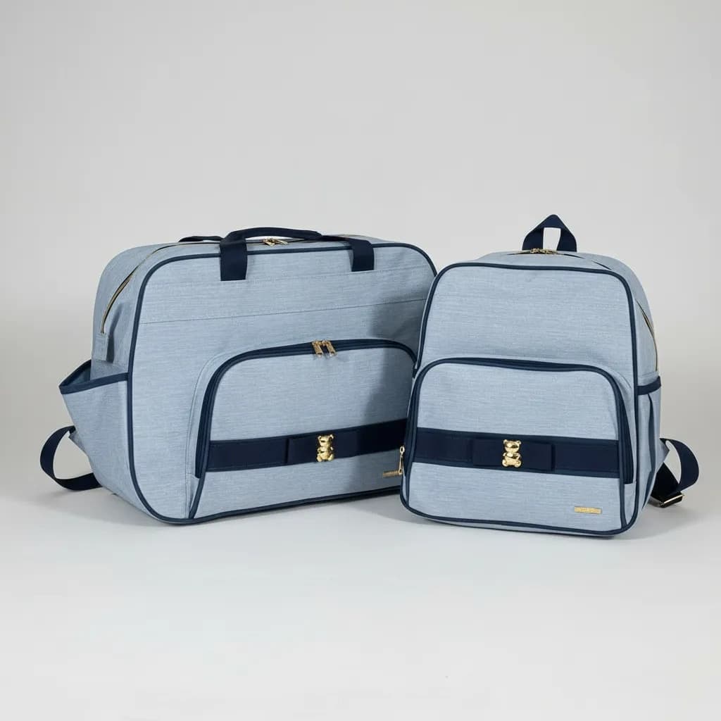 Kit Bolsa Maternidade Bebê Mochila E Bolsa Grande Completa