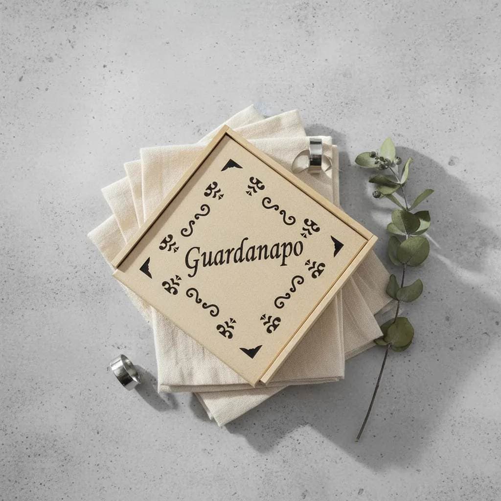Porta Guardanapo MDF 6mm Tampa Articulada e Desenhada Organização Armazenamento Decoração