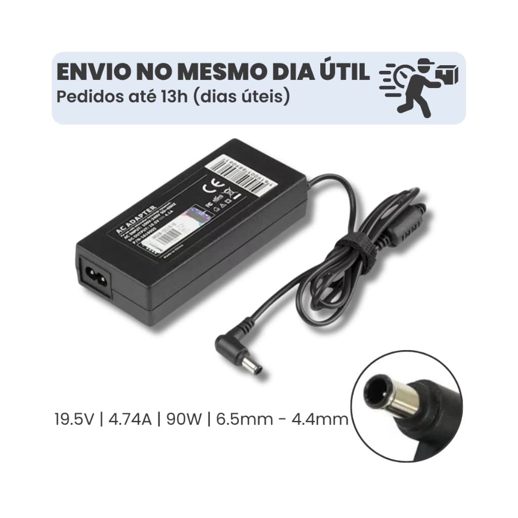 Fonte Carregador Para Notebook Sony Vaio LG 19.5v 4.74a 90w