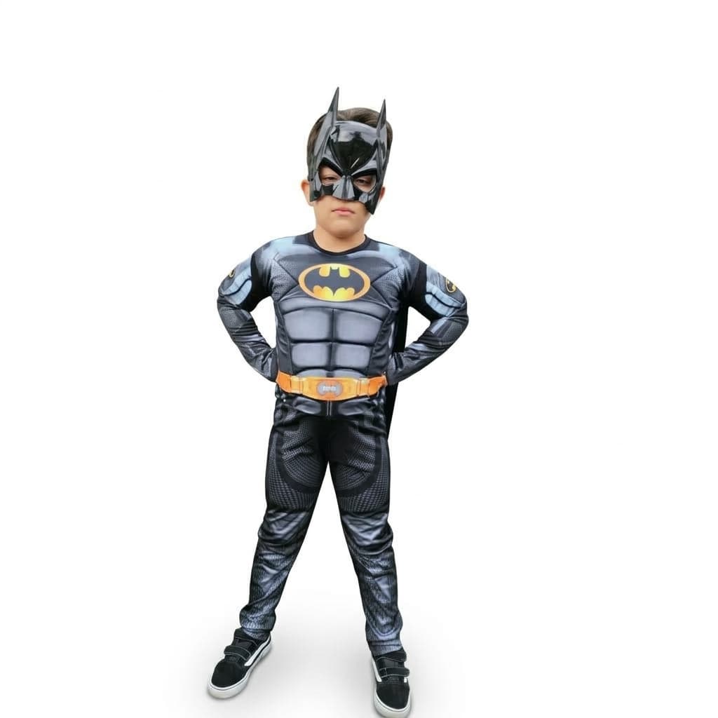 Fantasia de Batman Longo Infantil c/ Espuma e Mascara Eva