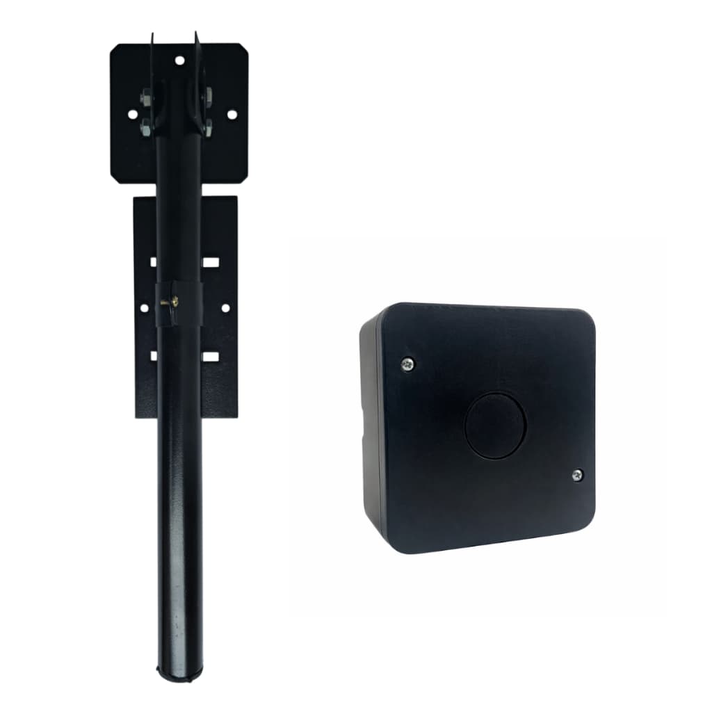 Kit Suporte para Câmeras - Sensor de Barreira 40cm + Caixa De Sobrepor Preta