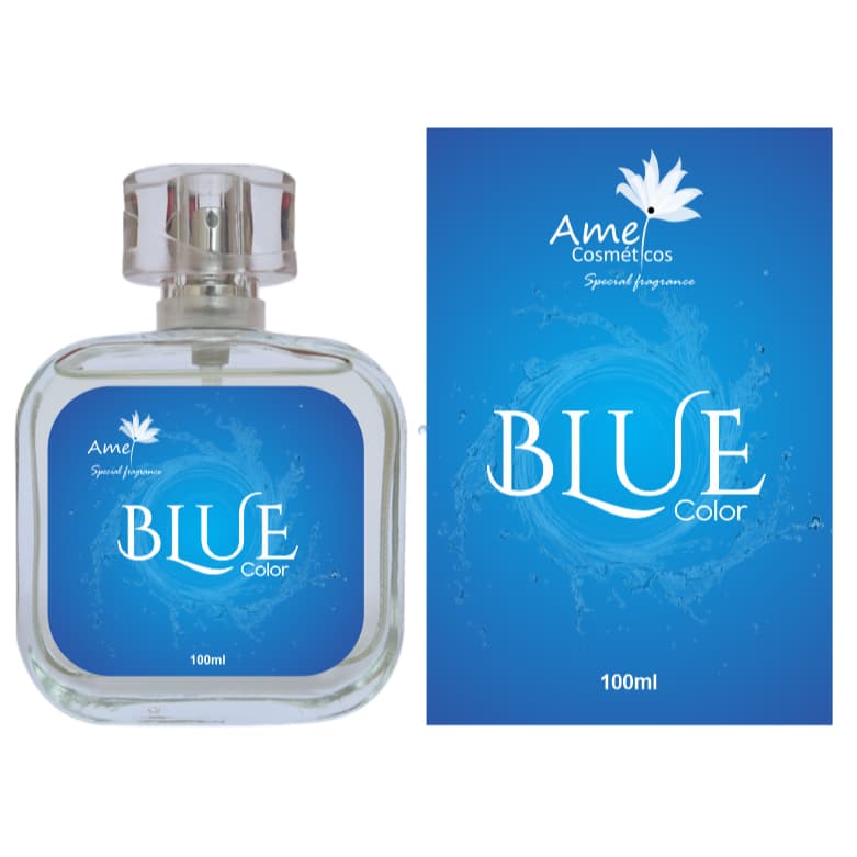 Perfume Masculino Blue Color Amei Cosmeticos Alta Fixação 33% de Essência Importada