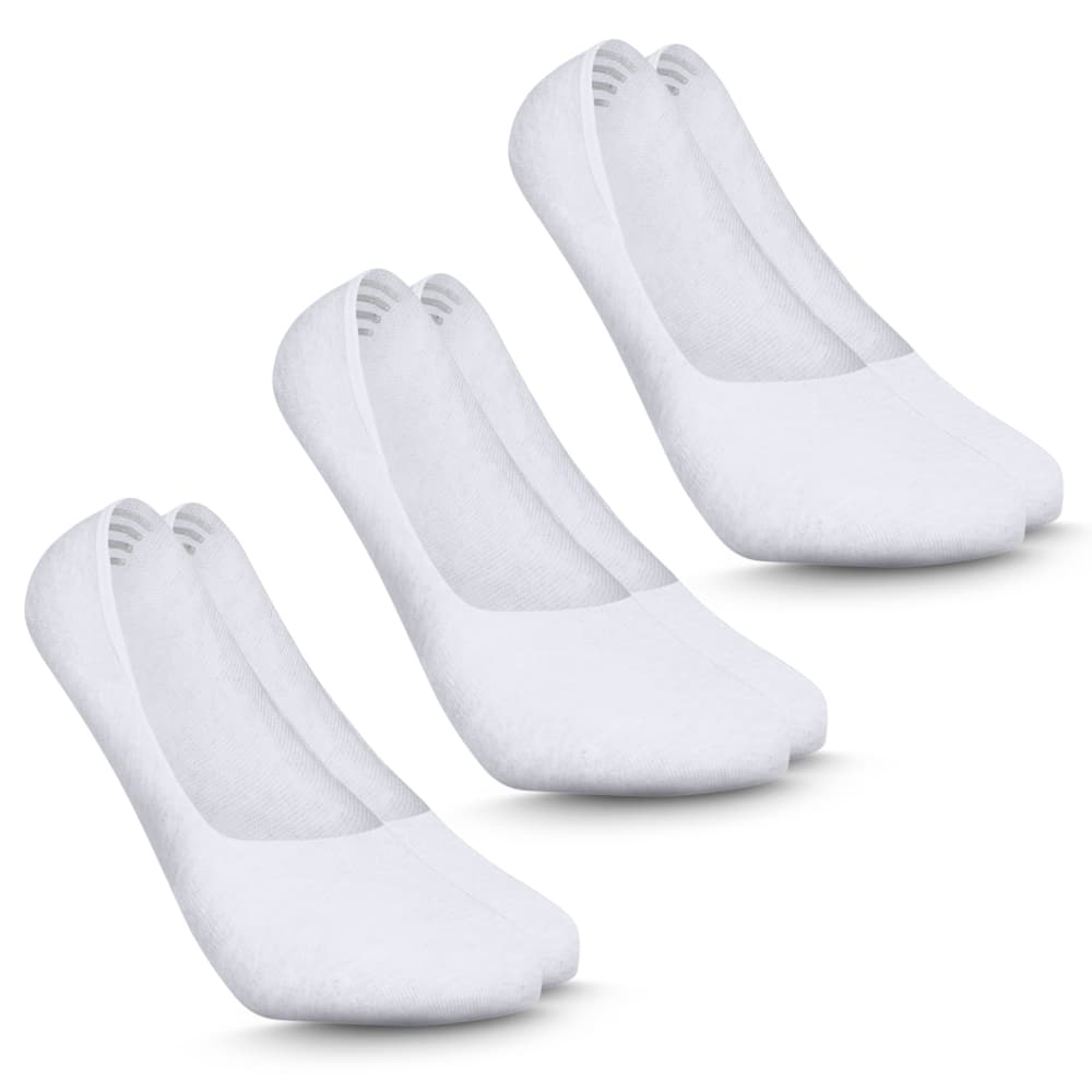 Kit 3 Pares Meia Sapatilha Branca Invisível Zee Rucci Unissex Confortável Respirável confortavel