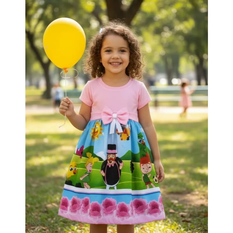 Vestido Do Mundo Bita Temático Festas Feminino.