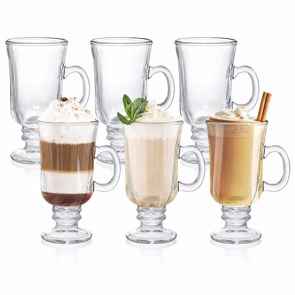 Jogo 6 Xícara Caneca Cappuccino Nespresso Doce Gusto Irish Coffee 230ml