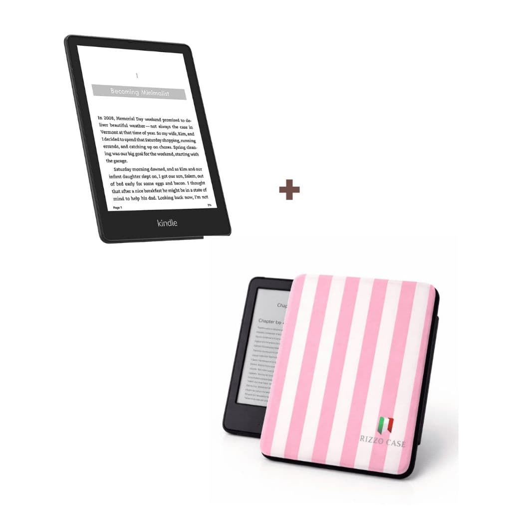 Combo Leitor Digital Kindle Preto 16GB + Capa com Estampas Exclusivas