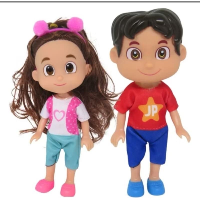 Kit Bonecos Maria Clara E JP 16Cm Promocao Brinquedo Infantil- Envio Imediato