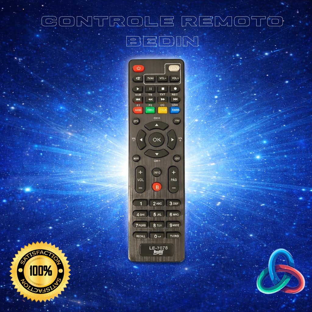Controle Remoto Receptor Bedinsat Bs9900 Bedin
