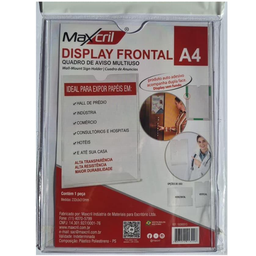 QUADRO DE AVISOS MULTIUSO A4 MAXCRIL