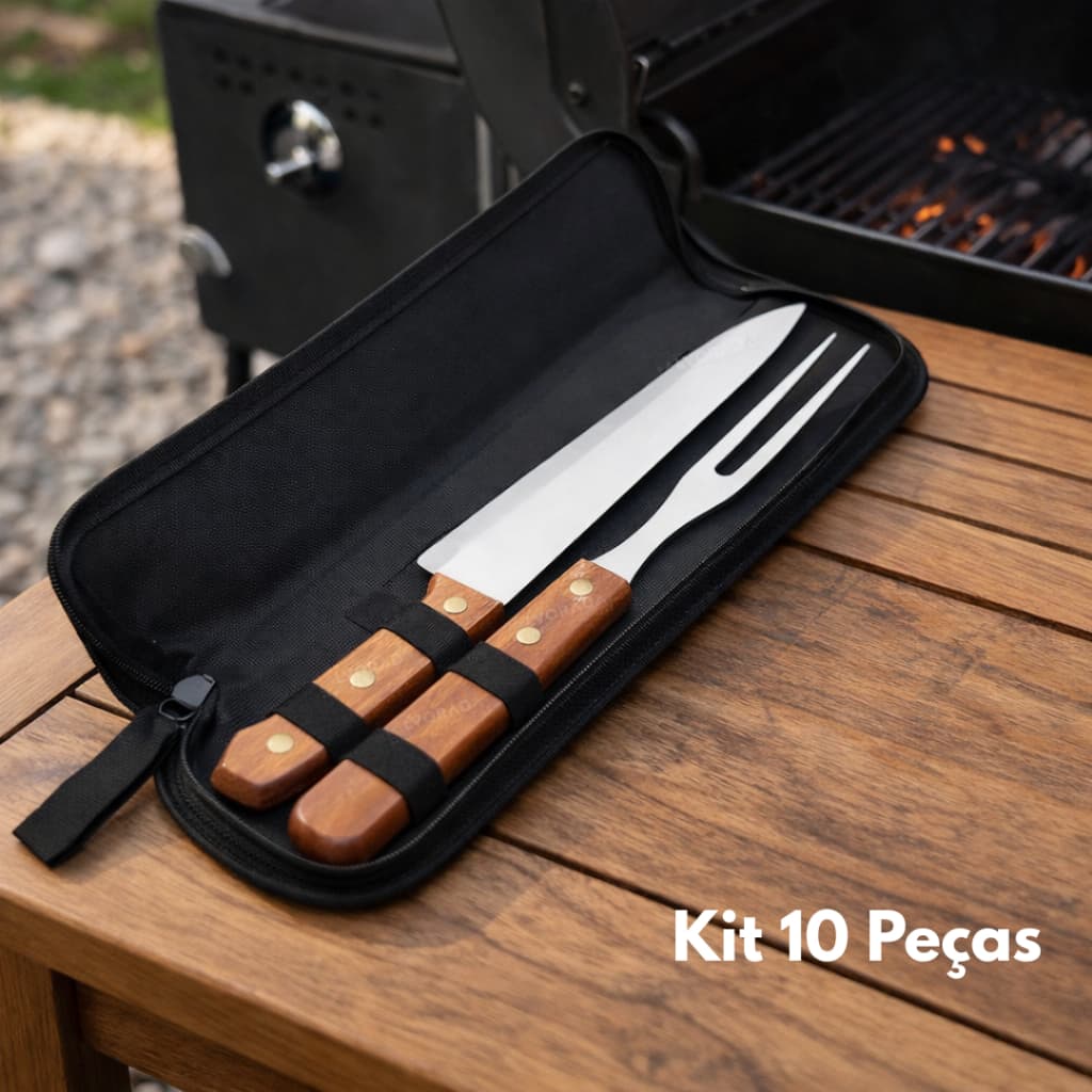 10 Kit churrasco Personalizado com logo de empresa + nome