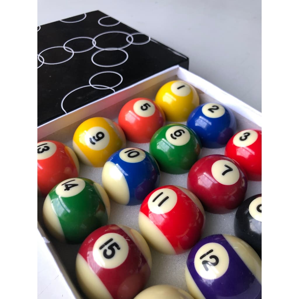 Jogo De Bolas Numeradas 45mm + Bola Branca Bilhar Sinuca