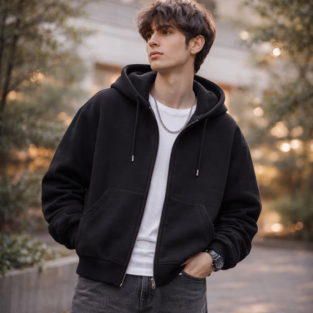 Blusa Jaqueta Casaco Masculino de Frio com Flanelado Quentinho frente com Zíper Abrigo Agasalho