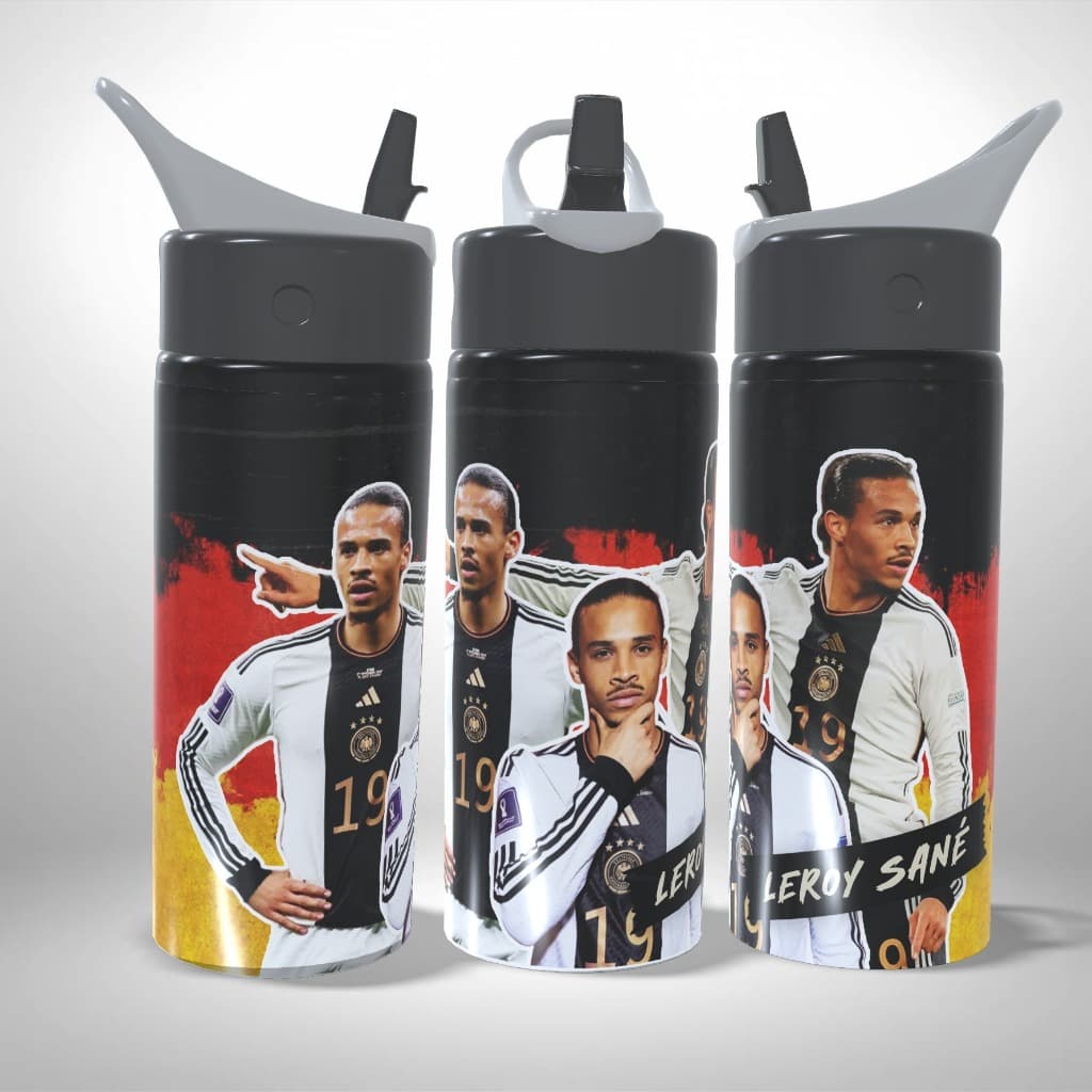 Garrafa Squeeze Personalizada Exclusiva Alemanha Leroy Sané Craques do Mundo