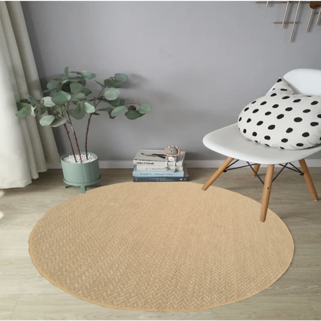 Tapete Sisal Redondo 1,50 Facil de Limpar Duravel Linha Premium