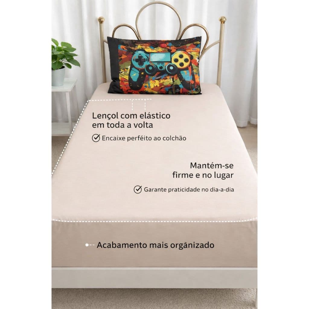 kit jogo de lençol 2 peças infantil elegante várias estampas elegantes e sofisticadas