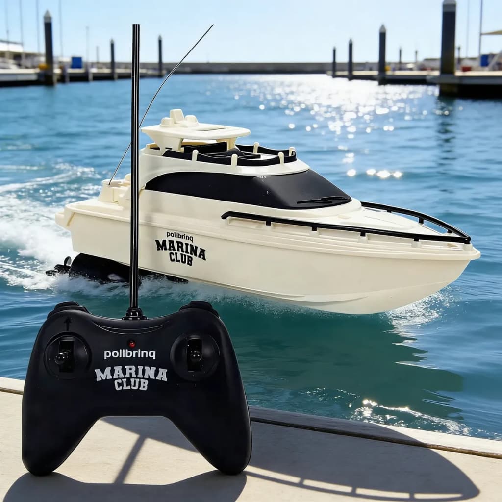 Barco Lancha Controle Remoto Super Rápido 25Cm Boat Bateria recarregavel