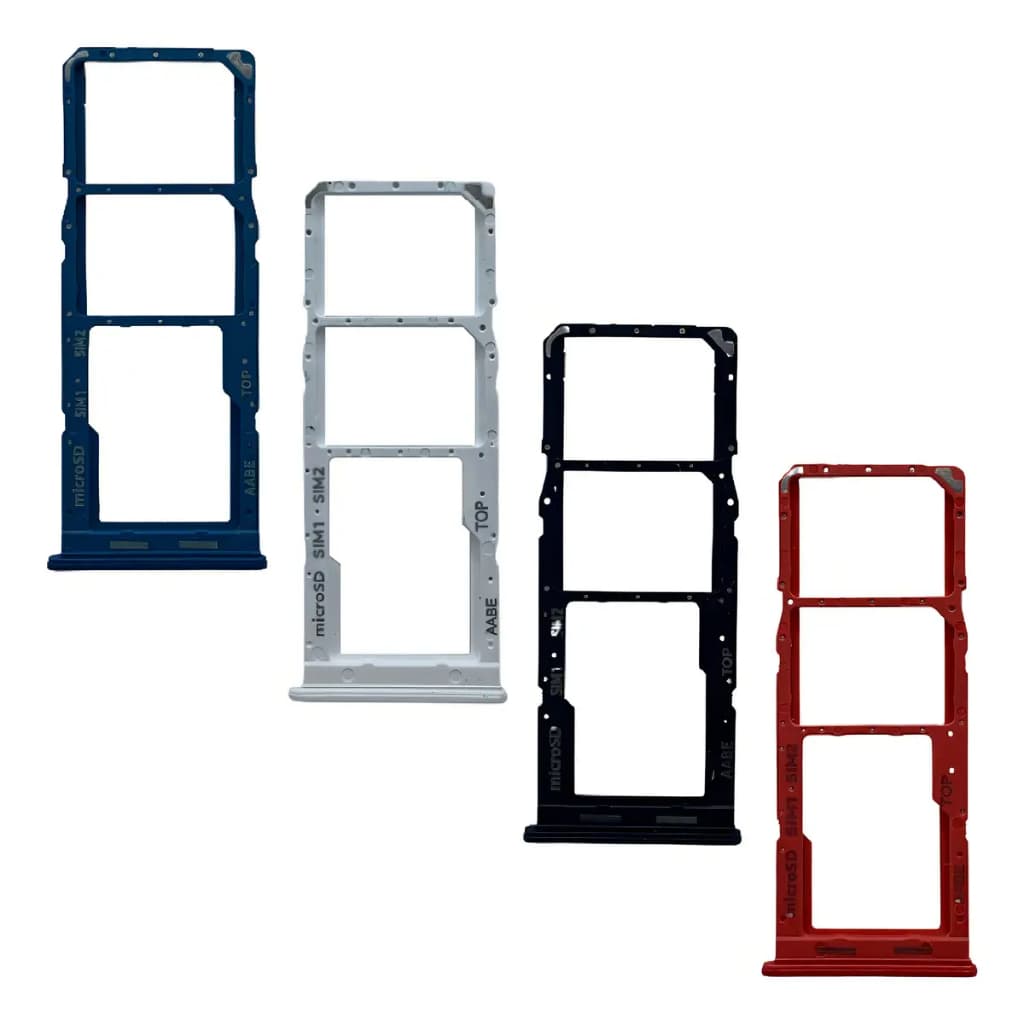 Gaveta Porta Chip Bandeja Sim Card Slot Compatível A02 A022 - VERMELHA