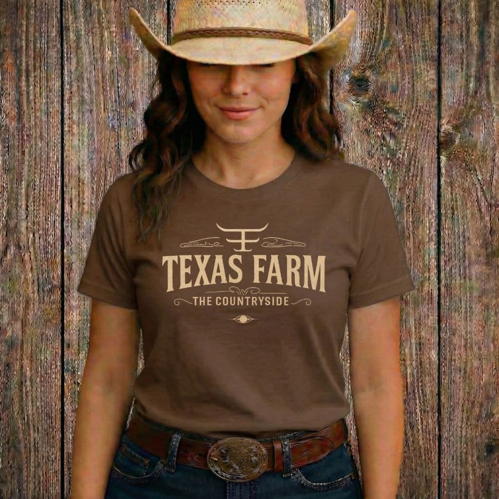 Camiseta Feminina Look Rodeio Festa Do Peão TEXAS FARM Cowgirl Boiadeira