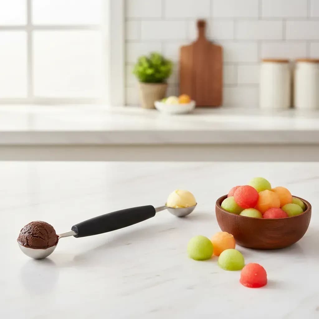 Boleador Duplo Inox P/ Doce Fruta Legumes