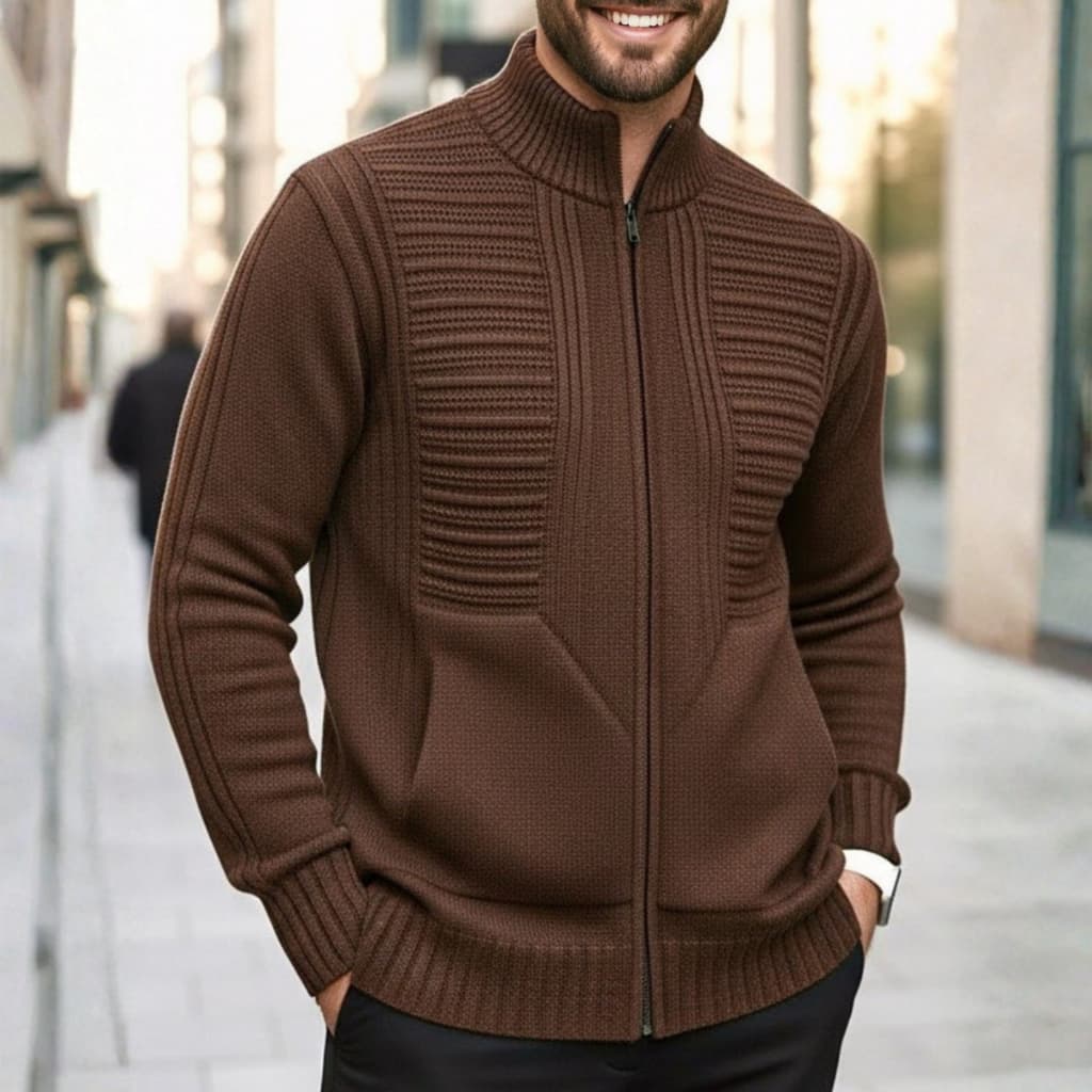 Blusa De Frio Jaqueta Masculina Com Bolso E Ziper Promoção
