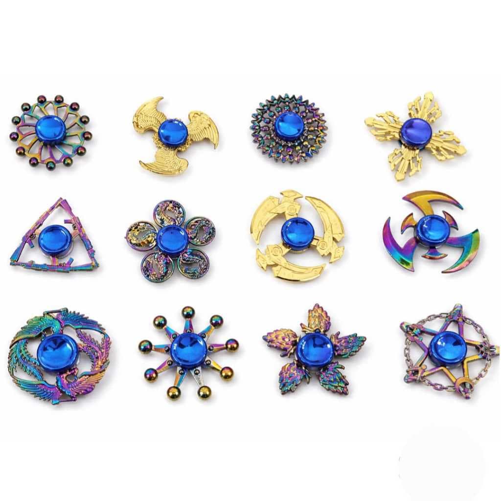Fidget Hand Spinner Metal Anti Stress Multicolorido Dos Raros Exclusividade no Brasil