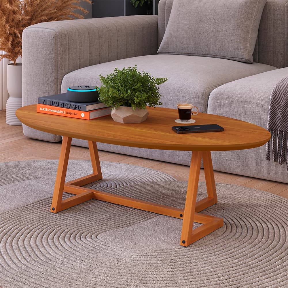 Mesa de Centro Stillo Classic Moderno Sala Pés Madeira Diversas Cores