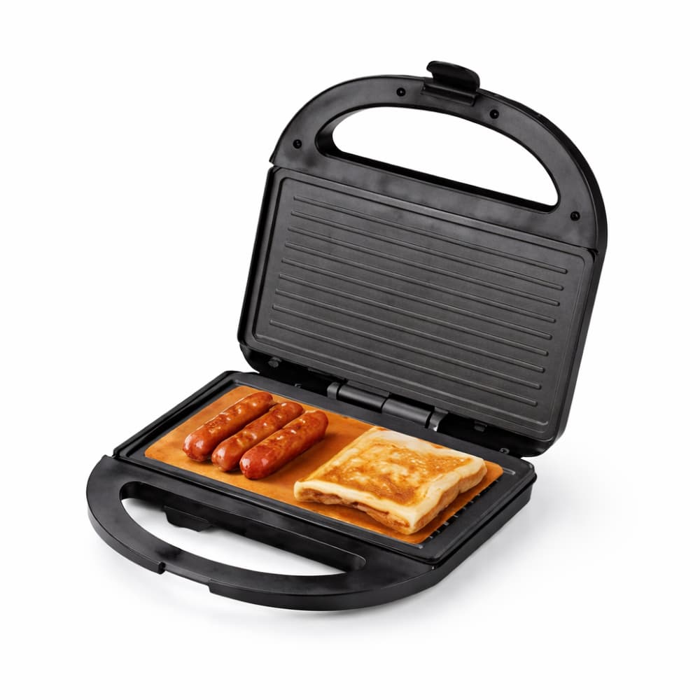 Sanduicheira Elétrica 800W Grill Antiaderente 220V Lanche Rápido Onistek On-FE404