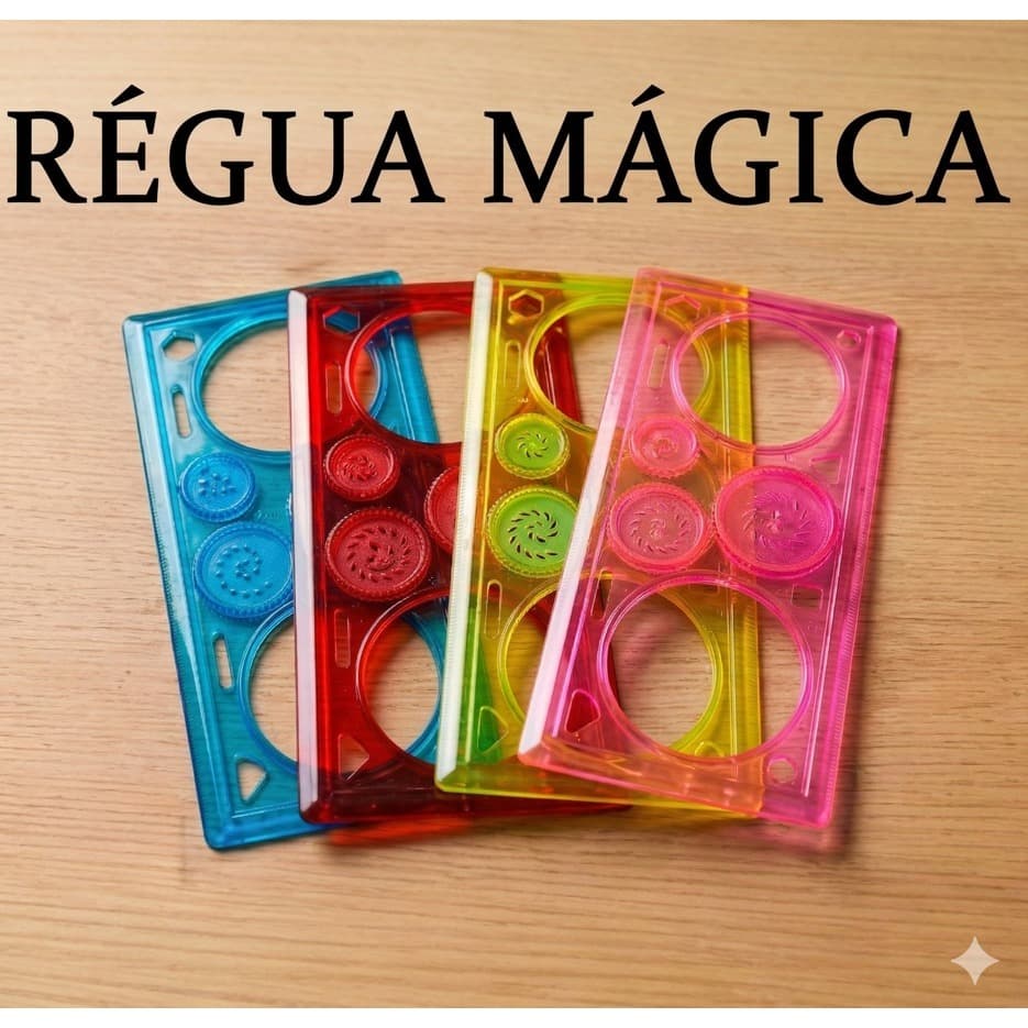 Regua magica Criativa Material De Desenho Escolar Mandala