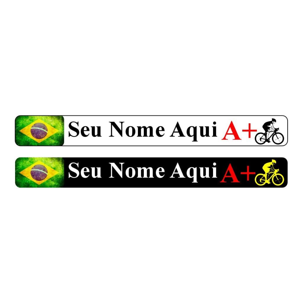 Adesivos Personalizado Nome+tipo Sanguineo Bike Capacete 11