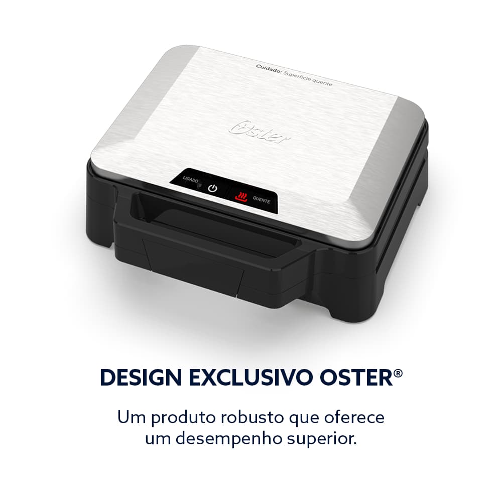 Sanduicheira Grill Oster Inox Multiuso 1000w Osan500 - 220v