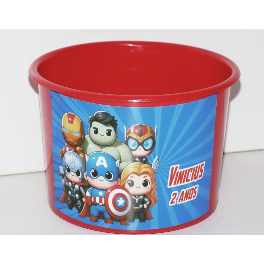 20 baldes de pipoca personalizados Vingadores cute