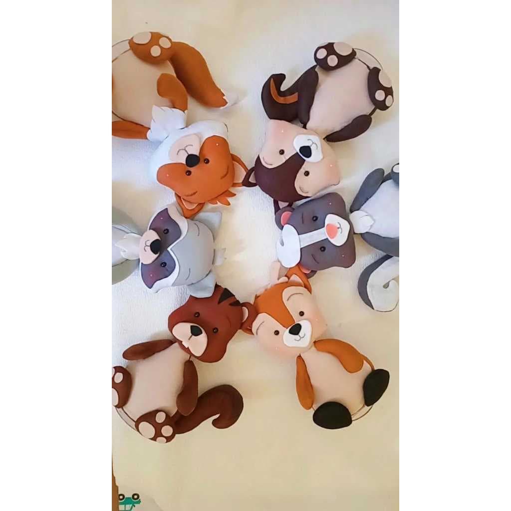 Bosque Encantado, Bonecos em Feltro bichinhos da floresta em feltro – decoração infantil Artesanal